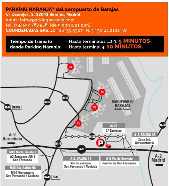 Plano de ubicacion de Aparca y Vuela cerca del Aeropuerto de Barajas